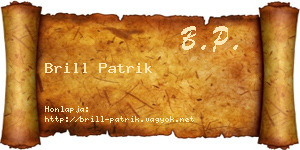 Brill Patrik névjegykártya